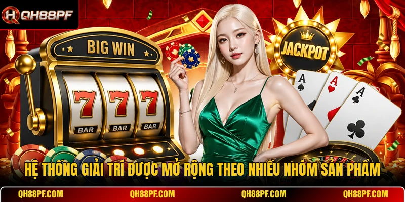 Hệ thống giải trí được mở rộng theo nhiều nhóm sản phẩm